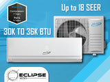 Aircon Eclipse Series 30,000 BTU 19 SEER Ductless Mini Split Air Conditioner Heat Pump System