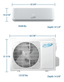 Aircon Eclipse Series 30,000 BTU 19 SEER Ductless Mini Split Air Conditioner Heat Pump System