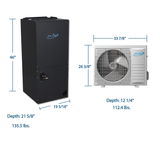 Aircon SD Premium - 24000 BTU - 18 SEER - 2 Ton Pre-Charged Heat Pump Inverter - Ducted Split Air Conditioner